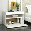 vidaXL TV-Schrank mit LED-Leuchten Weiß 60x35x40 cm Produktbild-Vorschau 2