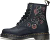 A single black boot with floral embroidery, shown from the side against a white background. Produktbild-Vorschau