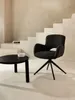 HowHomely THEO Chair Black Fabric - moderný dizajn, Náhľad obrázku produktu 2