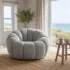 MENZZO Fauteuil tournant design coquillage Arielina Tissu Voir les images du produit 4