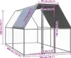 Diagram showing the dimensions of an outdoor chicken coop. Náhľad obrázku produktu