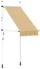 vidaXL Store rétractable manuel 100 cm jaune bleu rayé Voir les images du produit 8