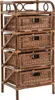 KRINES HOME Rattanowa komoda z szufladami Półka łazienkowa Podgląd zdjęcia produktu 1