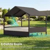 COSTWAY Lit pour chien d'extérieur, lit surélevé en rotin Voir les images du produit 9