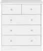 WOHNLING Design Holz-Kommode 60 x 70 x 35 cm weiß mit 5 Produktbild-Vorschau 5