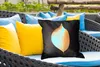 MuchoWow® Outdoor Kissen - Blätter - Gold - Schwarz - Produktbild-Vorschau 4