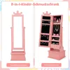 COSTWAY Kinder Schmuckschrank, Spiegelschrank neigbar mit Produktbild-Vorschau 4