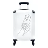 MuchoWow® Koffer Handgepäck Trolley Rollkoffer Kleine Produktbild-Vorschau 1