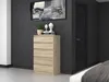 Malwa Kommode Schrank Für Wohnzimmer Schlafzimmer Sonoma Produktbild-Vorschau 10