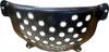 A black plastic hay feeder with many holes. Produktbild-Vorschau