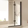 EMKE Duschabtrennung 100x140cm Faltwand für Badewanne Produktbild-Vorschau 2