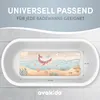 A bath mat with a marine-themed design is shown inside a white bathtub. Produktbild-Vorschau