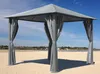 4 Seitenteile für Pavillon Paris 3x3m Seitenwand Platingrau Produktbild-Vorschau 3