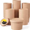 KURTT 100 Stück, 12oz/350ml Pappbecher mit Deckel - Produktbild-Vorschau 1