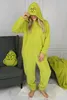 Grinch-Fleece-Schlafanzug, einteilig, Damen-Onesie mit Produktbild-Vorschau 2