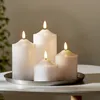 LED Stumpenkerze Flamme - Echtwachs - warmweiße 3D Flamme - Produktbild-Vorschau 4