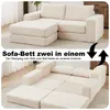 Corduroy-2-in-1-Schlafsofa,mit zwei Kissen, klassischen Produktbild-Vorschau 6
