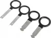 Four car radio removal tools are arranged diagonally on a white background. Produktbild-Vorschau
