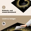 KitchenYeah© Herdabdeckplatte Goldenes Herz auf schwarzem Produktbild-Vorschau 2