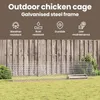 vidaXL Cage à poules argentée 430 x 100 x 85 cm Acier Voir les images du produit 7