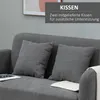 HOMCOM 2 Sitzer Sofa Couch mit 2 Wurfkissen gepolsterter Produktbild-Vorschau 7