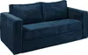 Express 3-Sitzer Schlafsofa in blauem Cord - Schlafbereich Produktbild-Vorschau 3
