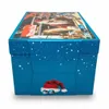 A blue box with a Christmas theme, featuring a Santa hat and ornaments, and a picture of tools on top. Anteprima dell’immagine prodotto