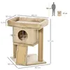 PawHut Kratzbaum 57 cm Kleiner Katzenbaum mit Katzenhöhle, Produktbild-Vorschau 3