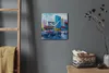Coloray Uhr auf Leinwand 30x30 cm Wand Uhr Dekoration Produktbild-Vorschau 4