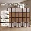 Paravent en Bois 6 Parties Séparateur de Pièce Brun Voir les images du produit 17