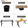 MetaloPro Belaga Pieds de table avec colonne centrale, Voir les images du produit 23