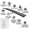 WORHAN® Rollstuhl Rampe 305cm klappbar 272kg faltbar Mobil Produktbild-Vorschau 3