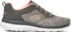 A side view of a gray Skechers sneaker with pink accents. Anteprima dell’immagine prodotto