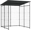 vidaXL Fahrradschuppen 190x190x222 cm Stahl Schwarz Produktbild-Vorschau 7