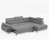 ECKSOFA CAROLINE Rechts Dunkelgrau Velours-Stoff mit Produktbild-Vorschau 8
