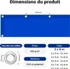 Wiltec Bâche de camion 5 x 8 m 650 g/m² Bleue Polyester Voir les images du produit 3