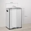 HOMCOM Mülleimer 40L Treteimer mit 2 Inneneimern Deckel und Produktbild-Vorschau 3