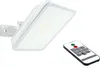 A white LED floodlight with a remote control on a white background. Produktbild-Vorschau