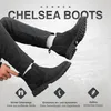 PAULGOS stivali Chelsea da uomo in vera pelle, stivaletti Anteprima dell’immagine prodotto 2
