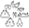 Lot de 8 moules de Noël pour pain d'épices 3D en inox Voir les images du produit 16