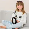 Plüsch Katze stehend schwarz/weiß Produktbild-Vorschau 2