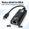 USB-C LAN Adapter Gigabit – USB C auf Ethernet RJ45 Produktbild-Vorschau 9