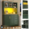 Buffetsch kast, opbergkast, keukenkast, 105,5 x 40 x 180 Productafbeelding-voorbeeld 2