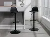 2er Set Barhocker aus Polypropylen und Metall - Schwarz - Produktbild-Vorschau 2