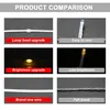 Product comparison chart showing features of LED string lights. Produktbild-Vorschau