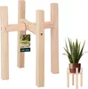 KOTARBAU® Blumenständer Holz natural Kreuz 23 x 23 x 30 cm Produktbild-Vorschau 1