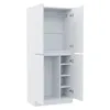 An open white wardrobe with a hanging rod and shelves. Anteprima dell’immagine prodotto