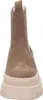 A front view of a taupe Chelsea boot with a thick, light beige sole. Podgląd zdjęcia produktu