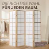Homestyle4u Paravent Raumteiler 4 teilig Indoor Holz Natur Produktbild-Vorschau 4