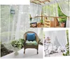 Collage of outdoor living spaces decorated with sheer white curtains. Voir les images du produit
